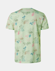 Picture of No Excess Mint Slub Leave Print Tee