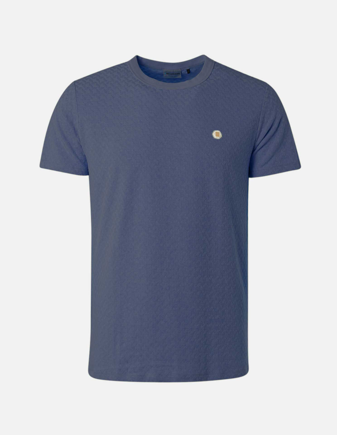 Picture of No Excess Navy Jacquard Knitted Tee
