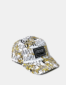Picture of Versace White & Gold Logo Baroque Cap