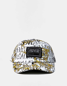 Picture of Versace White & Gold Logo Baroque Cap