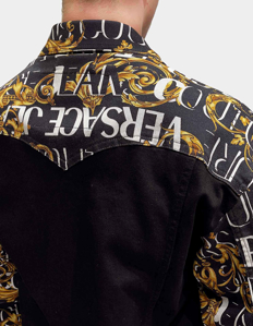 Picture of Versace Logo Baroque Denim Jacket