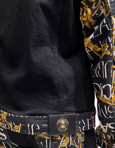 Picture of Versace Logo Baroque Denim Jacket