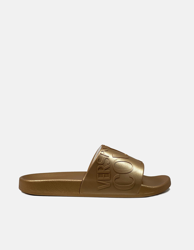 Picture of Versace Jeans Couture Metallic Gold Slide