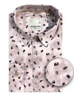 Picture of No Excess Camera Print Shirt in Pink
