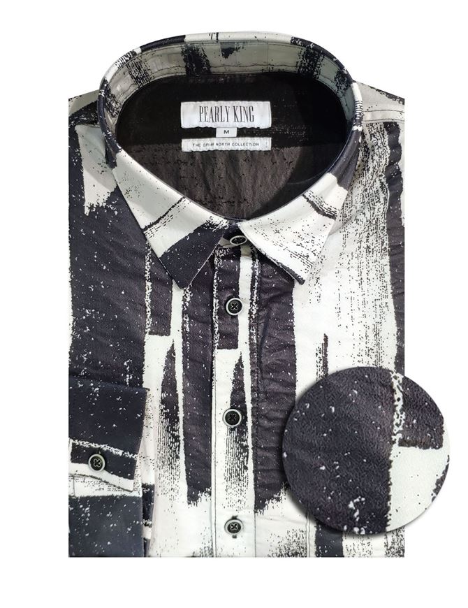 Picture of Pearly King Brush Print White Shirt