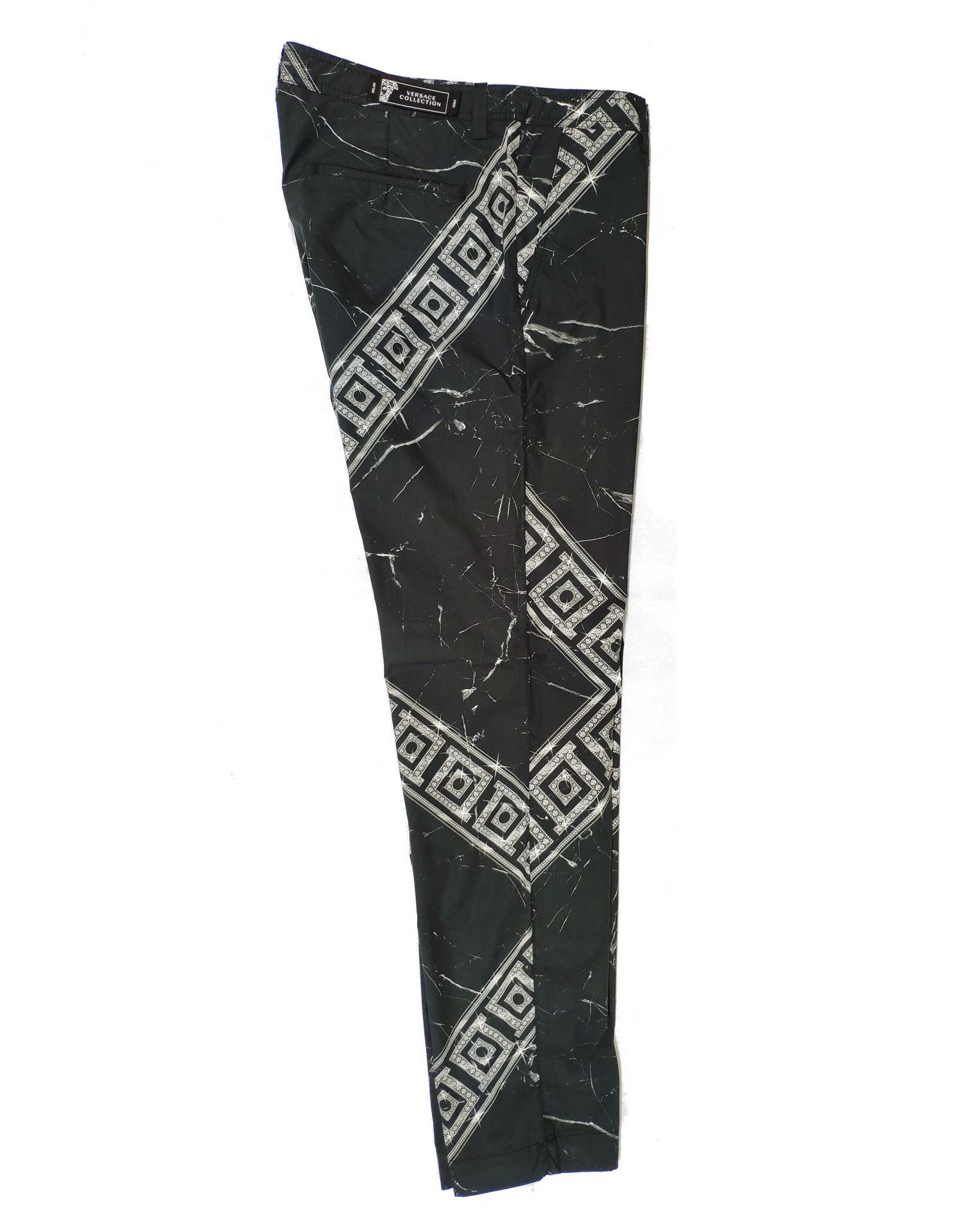 Versace Marble Greek Tape Pants - George Harrison | Designer Menswear ...