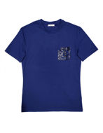 Picture of Versace Logo Badge Blue T-shirt