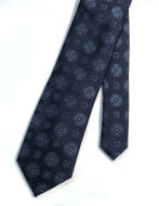 Picture of Ted Baker Tile Motif Navy Silk Tie