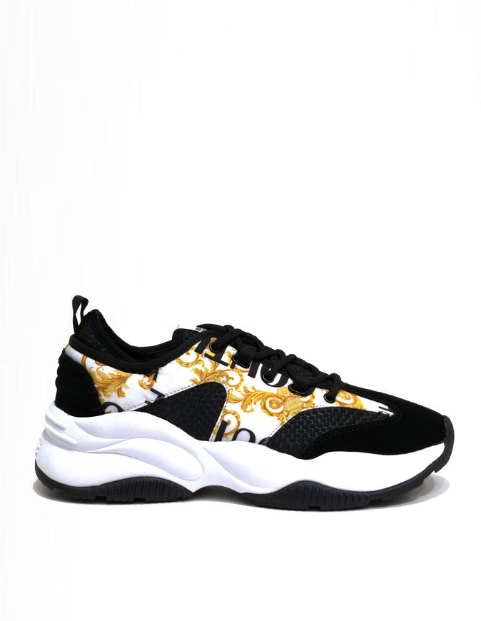 versace white and gold sneakers