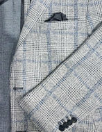 Picture of Karl Lagerfeld Silver Check Stretch Blazer