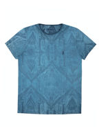 Picture of Pearly King Leaf Print Blue Tee