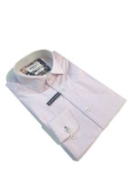 Picture of Brooksfield Lilac Racket Pattern Stretch Real Shirt
