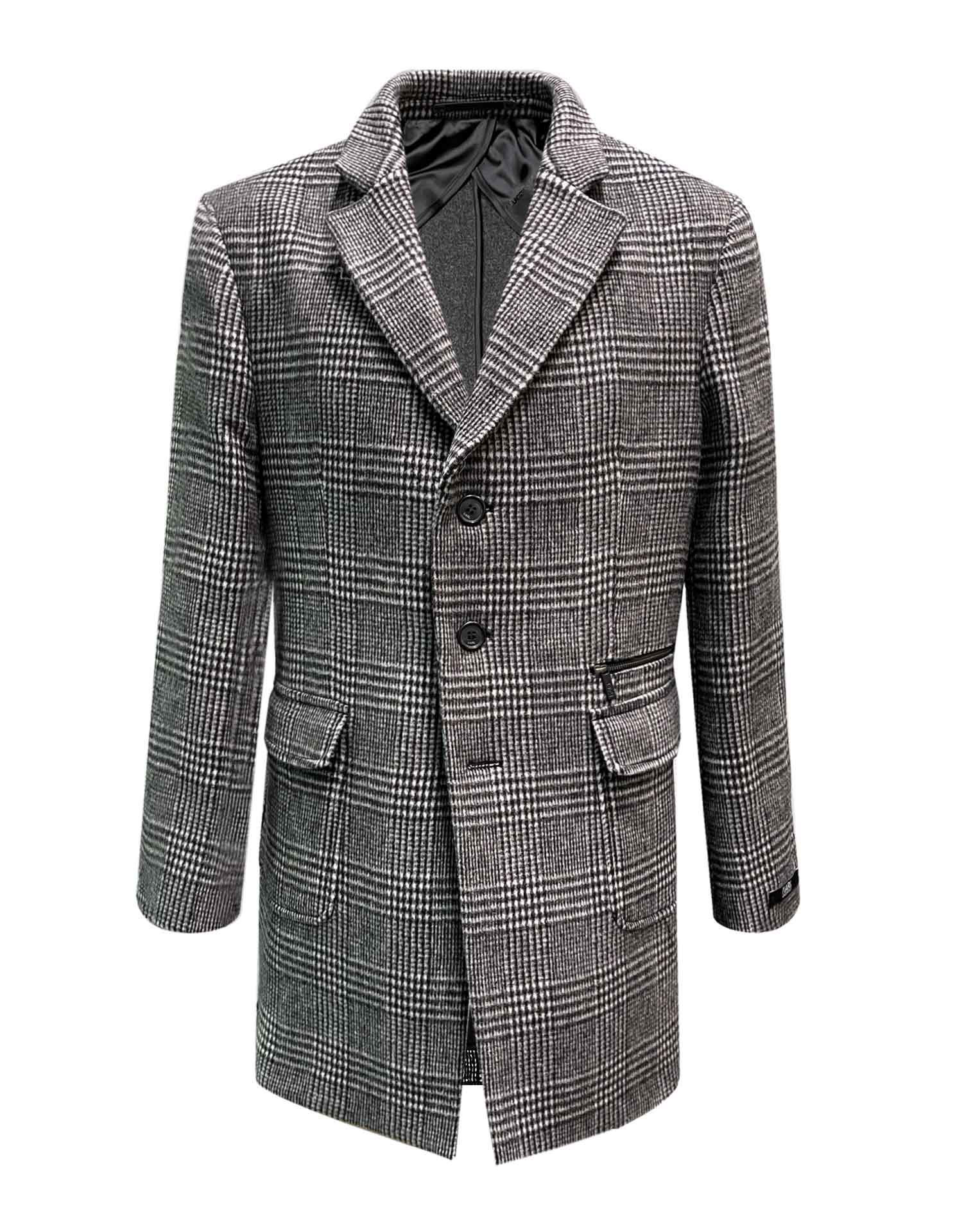 Karl Lagerfeld Paw Check Wool Overcoat - George Harrison | Designer ...