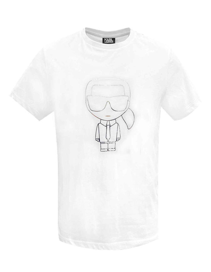 Picture of Karl Lagerfeld Silver & White Tee