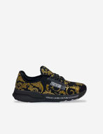 Picture of Versace Black  Logo Baroque Running Shoes