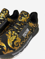 Picture of Versace Black  Logo Baroque Running Shoes