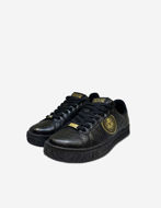 Picture of Versace Black Logo Crocodile Court Sneakers