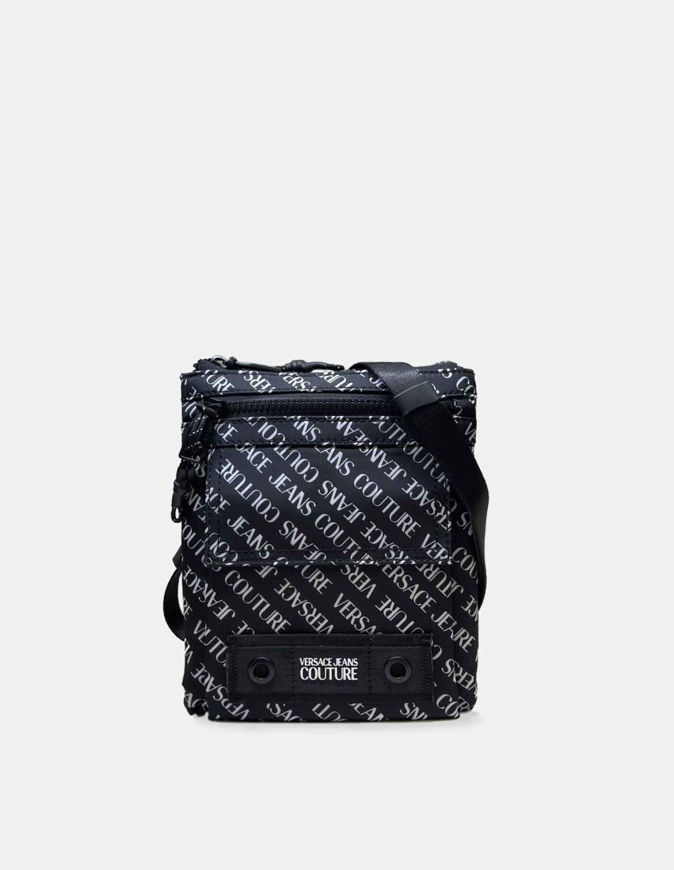 Picture of Versace Logo Print Black Crossbody Bag