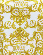 Picture of Versace White Logo Baroque Contrast Print Regular Tee