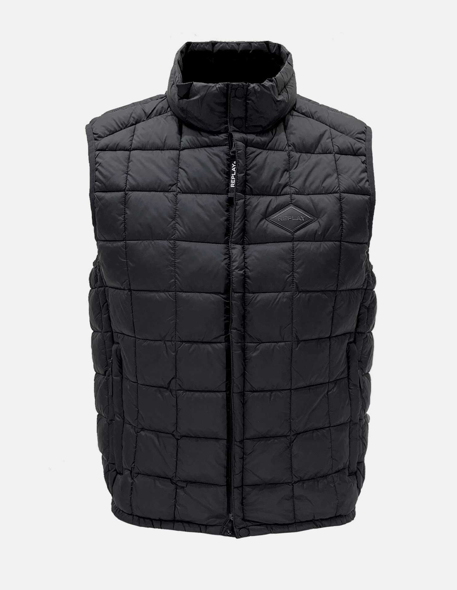 Replay Black Light Puffer Vest - George Harrison | Designer Menswear in ...