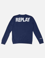 Picture of Replay Navy Logo Crew Sweatshirt