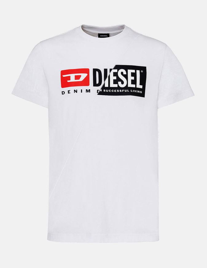 Picture of Diesel White Diego Cuty Tshirt