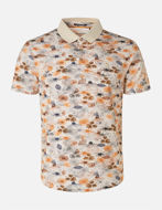 Picture of No Excess Floral Print Orange Polo