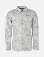Picture of No Excess White Floral Printed Linen Shirt