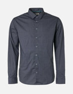 Picture of No Excess Navy Mesh Printed Stretch Shirt