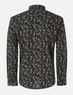 Picture of No Excess Black Floral Printed Stretch Shirt