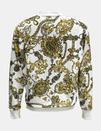 Picture of Versace White Regalia Baroque Print Sweatshirt