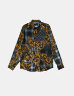 Picture of Versace Tartan Baroque Print Regular Shirt