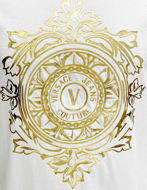 Picture of Versace Gold V-Emblem White Slim Tee