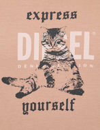 Picture of Diesel Express Cat Print Peach Tee