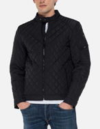 Picture of Replay Black Biker Quilted Jacket