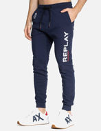 Picture of Replay Navy Printed Logo Sweatpant