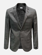 Picture of Karl Lagerfeld Black Purple Overcheck Suit
