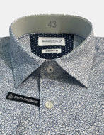 Picture of Brooksfield Blue Floral Print Stretch Shirt
