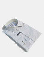 Picture of Brooksfield Blue Geo Print Stretch Shirt