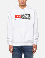 Picture of Diesel D-Logo Hood White Sweatshirt