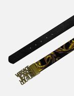 Picture of Versace Jeans Couture Black & Gold Logo Garland Reversible Belt