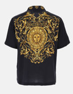 Picture of Versace Black Sun Coin Garland Regular Short Sleeve Shirt