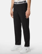 Picture of Versace Logo Band Stretch Black Pant
