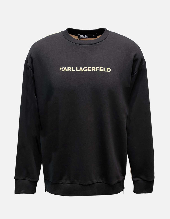 Karl Lagerfeld Black Contrast Logo Sweatshirt - George Harrison ...