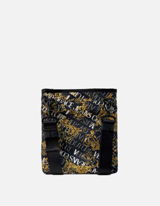 Picture of Versace Logo Baroque Zip Messenger Bag