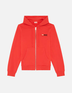 Picture of Diesel Embroidered Logo Red Sweat Jacket