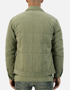 Picture of Dstrezzed Olive Babycord Quilted Jacket