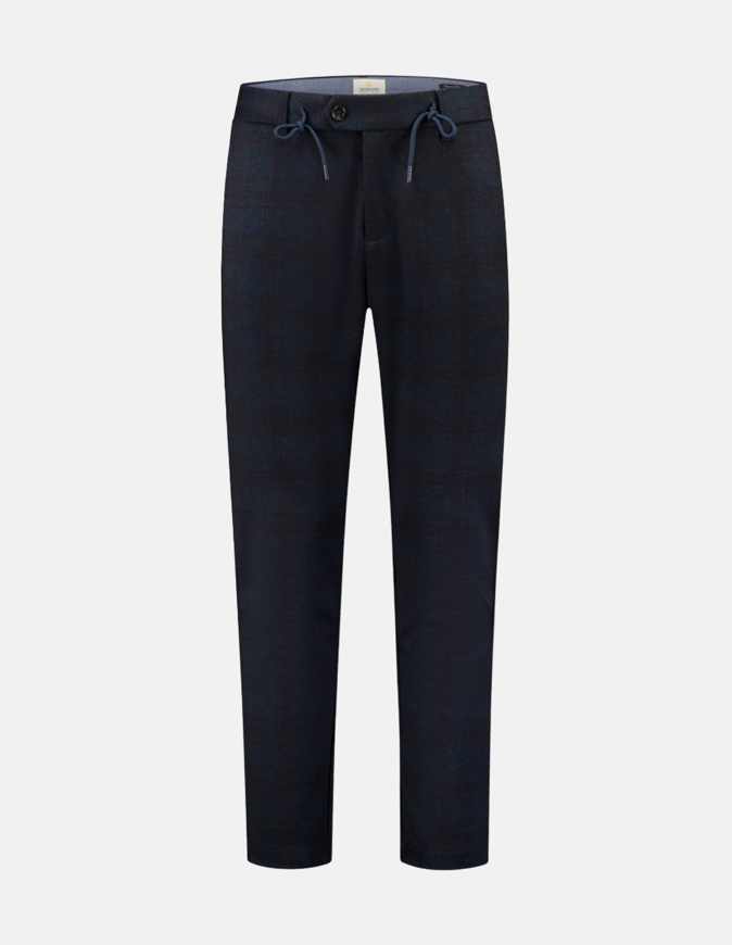 Picture of Dstrezzed Navy Scottish Check Jogger Pants