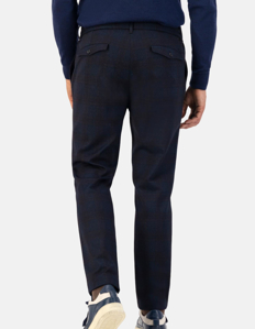 Picture of Dstrezzed Navy Scottish Check Jogger Pants