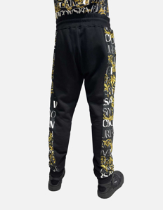 Picture of Versace Logo Baroque Side Panel Black Trackpants